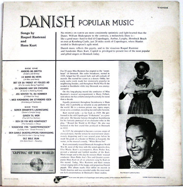 lataa albumi Hans Kurt, Raquel Rastenni - Danish Popular Music