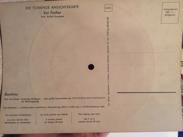 baixar álbum Das Grosse Tanzorchester Der Tönenden Ansichtskarte - Bambina