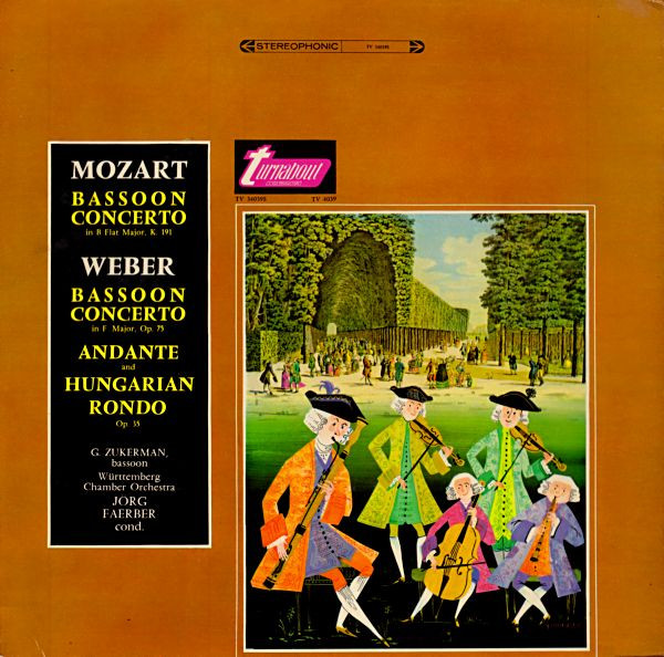 ladda ner album Mozart, Weber G Zukerman, Jörg Faerber, Württemberg Chamber Orchestra - Bassoon Concertos