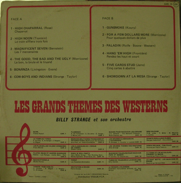 baixar álbum Billy Strange Et Son Orchestre - Les Grands Themes Des Westerns