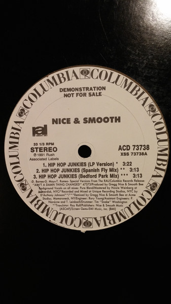 Nice & Smooth – Hip Hop Junkies (1991, Vinyl) - Discogs