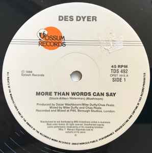 Des Dyer - More Than Words Can Say album cover