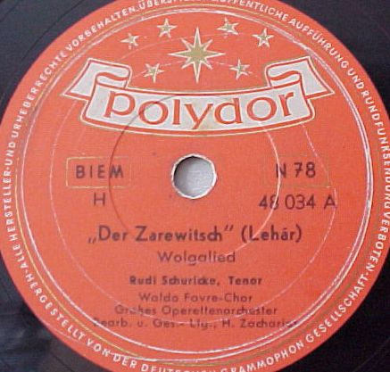 last ned album Rudi Schuricke - Der Zarewitsch Lehar