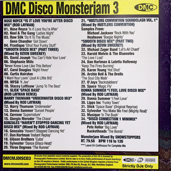 Album herunterladen Various - DMC Disco Monsterjam Volume 3