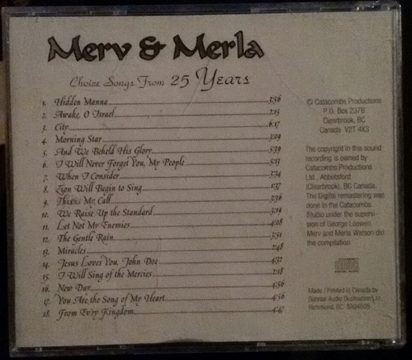 Album herunterladen Merv And Merla - Choice Songs From 25 Years