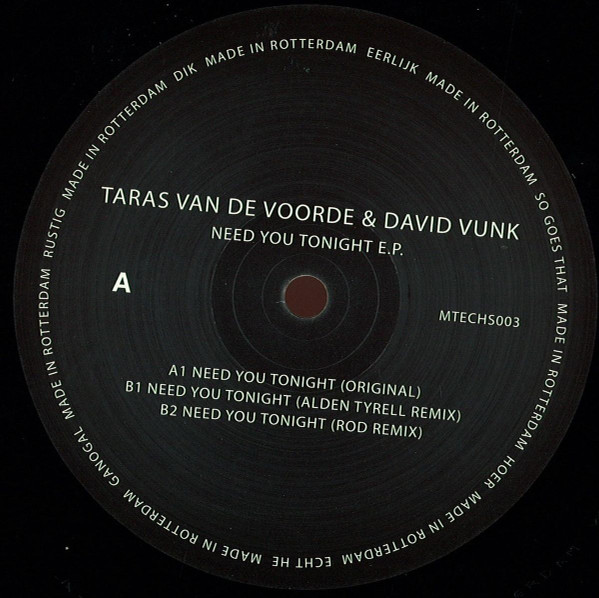 baixar álbum Taras Van De Voorde & David Vunk - Need You Tonight