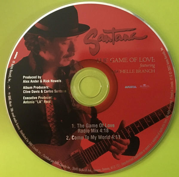 Santana Featuring Michelle Branch – The Game Of Love (2002, CD
