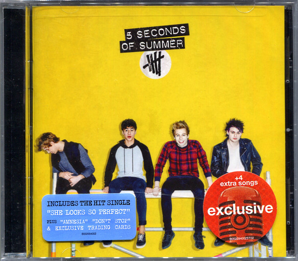 SGH SERVICES 5 Seconds of Summer Mini Gold Vinyl CD Record Signed Framed Photo Print 