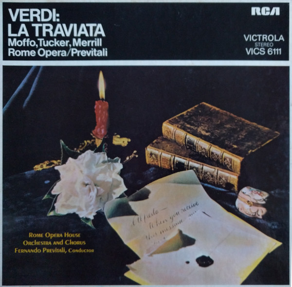 lataa albumi Verdi Rome Opera House Orchestra And Rome Opera House Chorus Conducted By Previtali, Moffo, Tucker, Merrill - La Traviata