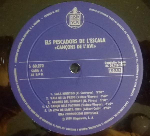 last ned album Els Pescadors De L'Escala - Cançons De LAvi
