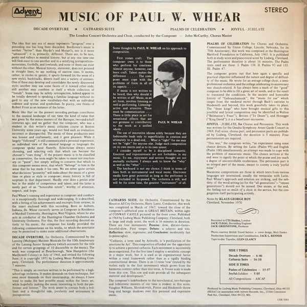 télécharger l'album Paul W Whear - Music Of Paul W Whear
