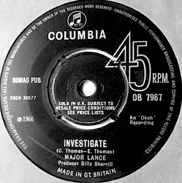 Major Lance – Investigate (1966, Vinyl) - Discogs