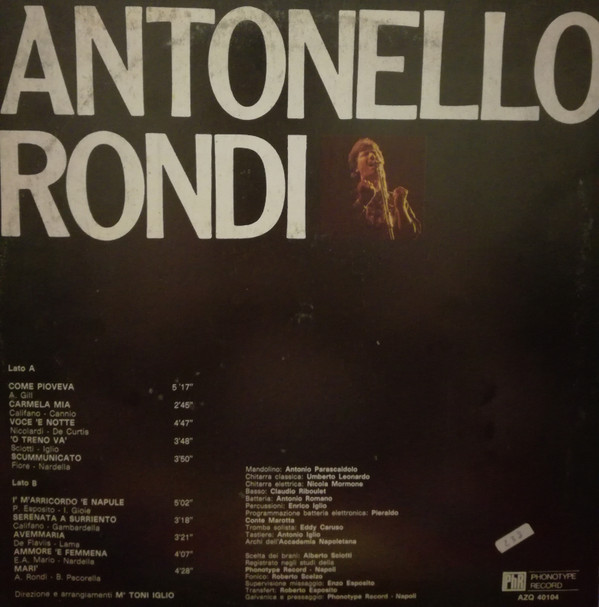 descargar álbum Antonello Rondi - Io MArricordo E Napule