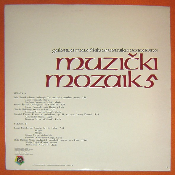 ladda ner album Various - Muzički Mozaik 5