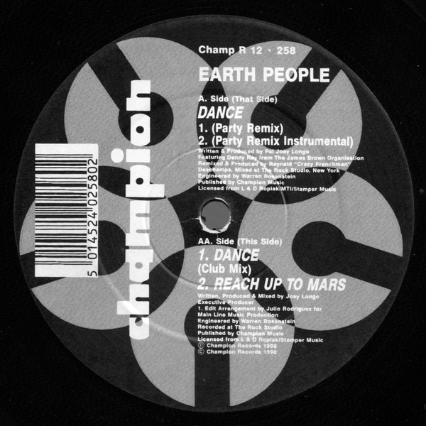 Earth People – Dance (1990, Vinyl) - Discogs
