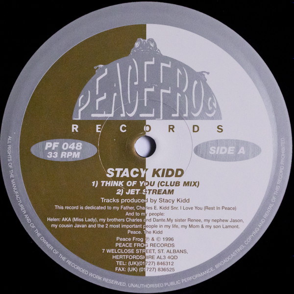 Stacy Kidd – Think Of You (1996, Vinyl) - Discogs