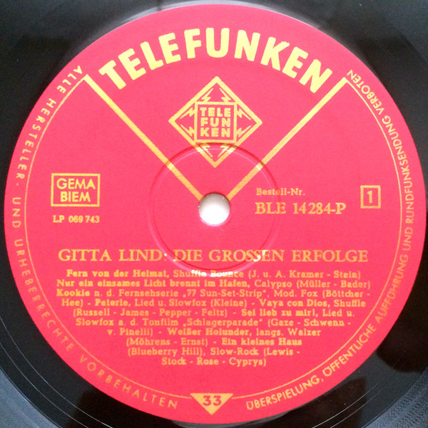 Album herunterladen Gitta Lind - Die Grossen Erfolge