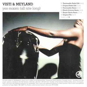 Visti & Meyland - Yes Maam (All Nite Long) / Leave The World Behind album cover