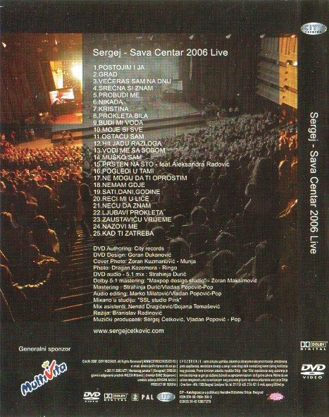 Album herunterladen Sergej - Sava Centar 2006 Live