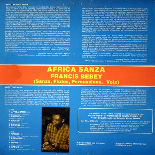 descargar álbum Francis Bebey - Africa Sanza