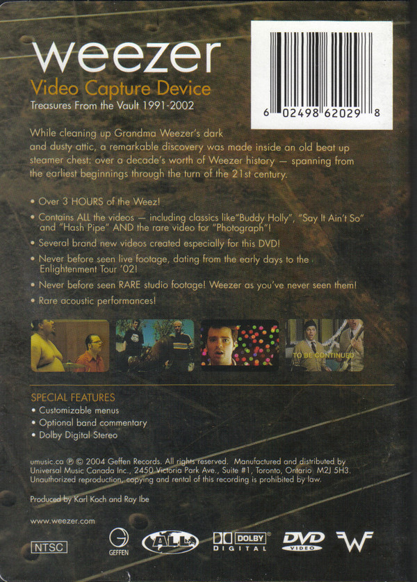 Weezer - Video Capture Device: Treasures From The Vault 1991-2002 | Geffen Records (B000227209) - 2