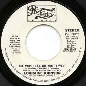 Lorraine Johnson - The More I Get, The More I Want album cover
