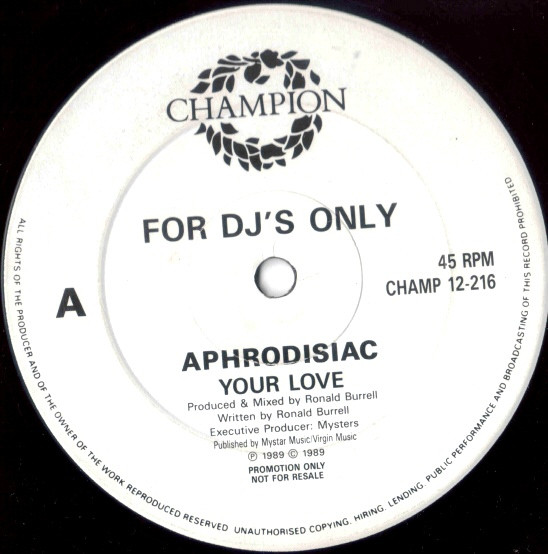 Aphrodisiac Your Love 1989 Vinyl Discogs