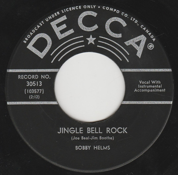 Bobby Helms – Jingle Bell Rock (1957, Black Label, Centered, Vinyl) -  Discogs