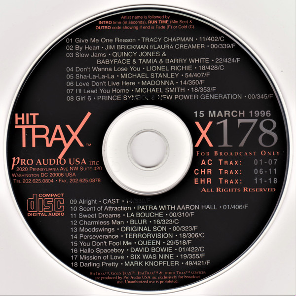 Hit Trax X178 (1996, CD) - Discogs