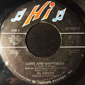 Al Green – Love And Happiness (1977, Pitman pressing, Vinyl) - Discogs