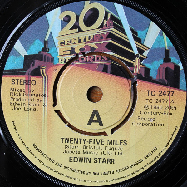 Edwin Starr – Twenty-Five Miles (1980, Vinyl) - Discogs