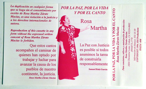 ladda ner album Rosa Martha Zárate Macías - Por La Paz Por La Vida Y Por El Canto
