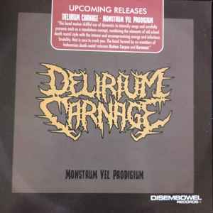 Delirium Carnage - Monstrum Vel Prodigium album cover