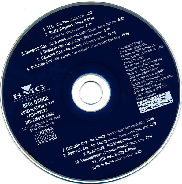 lataa albumi Various - BMG Dance Compilation 111