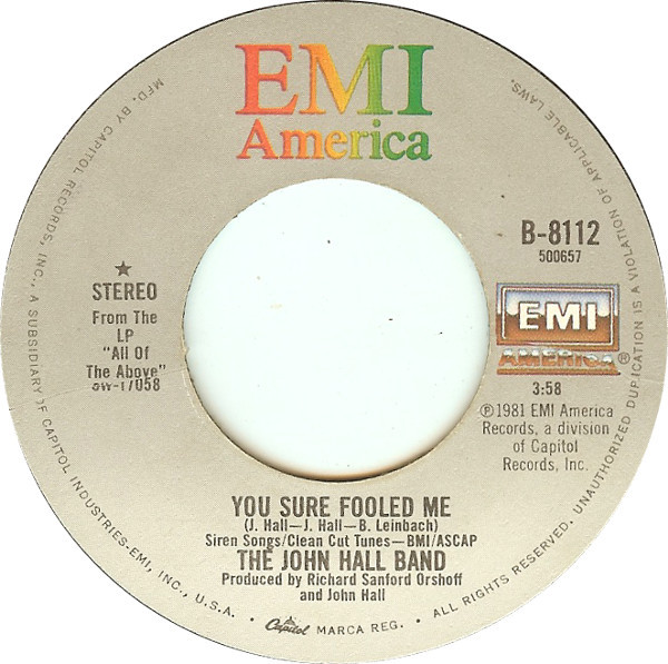 The John Hall Band - You Sure Fooled Me | Releases | Discogs