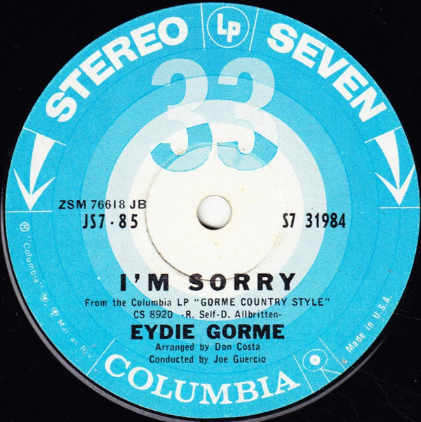 Album herunterladen Eydie Gorme - Im Sorry The End Of The World