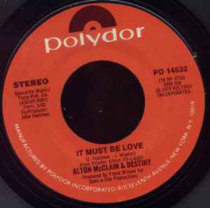 Alton McClain & Destiny - It Must Be Love album cover