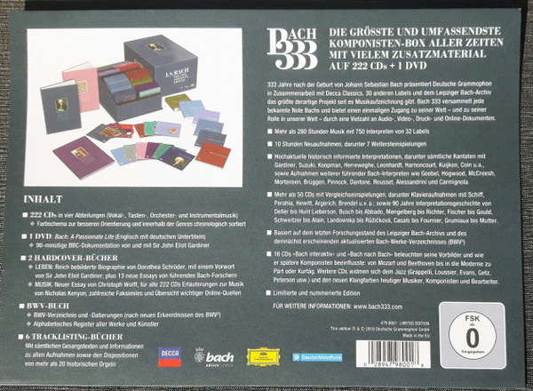 Johann Sebastian Bach – Bach 333 – The New Complete Edition (2018 