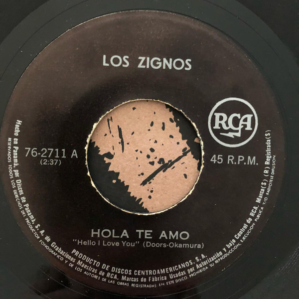 Los Zignos – Hola Te Amo / Alicia (Vinyl) - Discogs