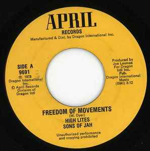 High Lites Sons Of Jah – Freedom Of Movements (1978, Vinyl) - Discogs