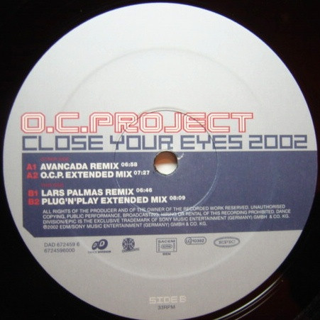 ladda ner album OCProject - Close Your Eyes 2002