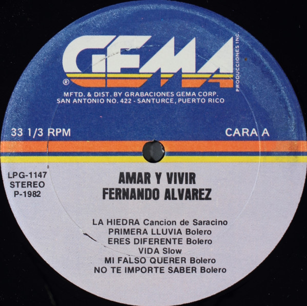 télécharger l'album Fernando Alvarez - Amar Y Vivir
