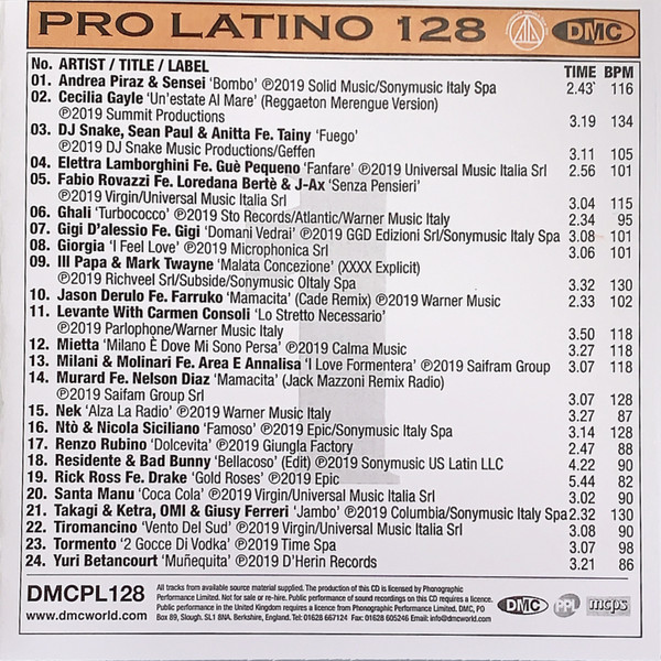 télécharger l'album Various - DMC Pro Latino 128