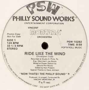 Montana Orchestra - Ride Like The Wind / Paul's Happy album cover