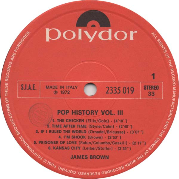 baixar álbum James Brown - Pop History Vol 3