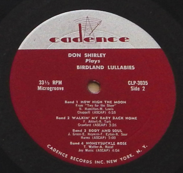 Album herunterladen Don Shirley - Don Shirley Plays Birdland Lullabies