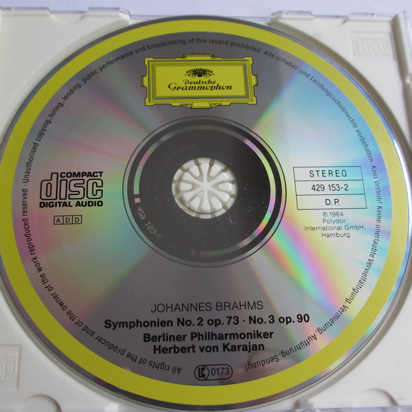 last ned album Johannes Brahms Berlin Philharmonic Orchestra, Herbert von Karajan - Symphonies Nos 2 3