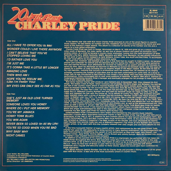 descargar álbum Charley Pride - 20 Of The Best