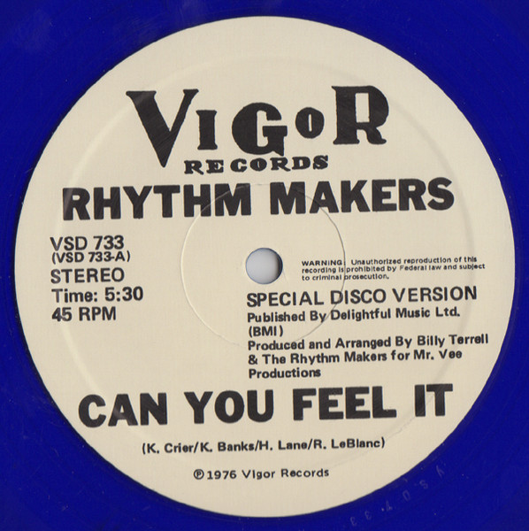 Rhythm Makers – Can You Feel It (1976, Vinyl) - Discogs