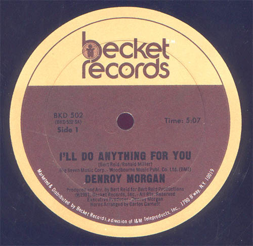 Denroy Morgan – I'll Do Anything For You (1981, Vinyl) - Discogs